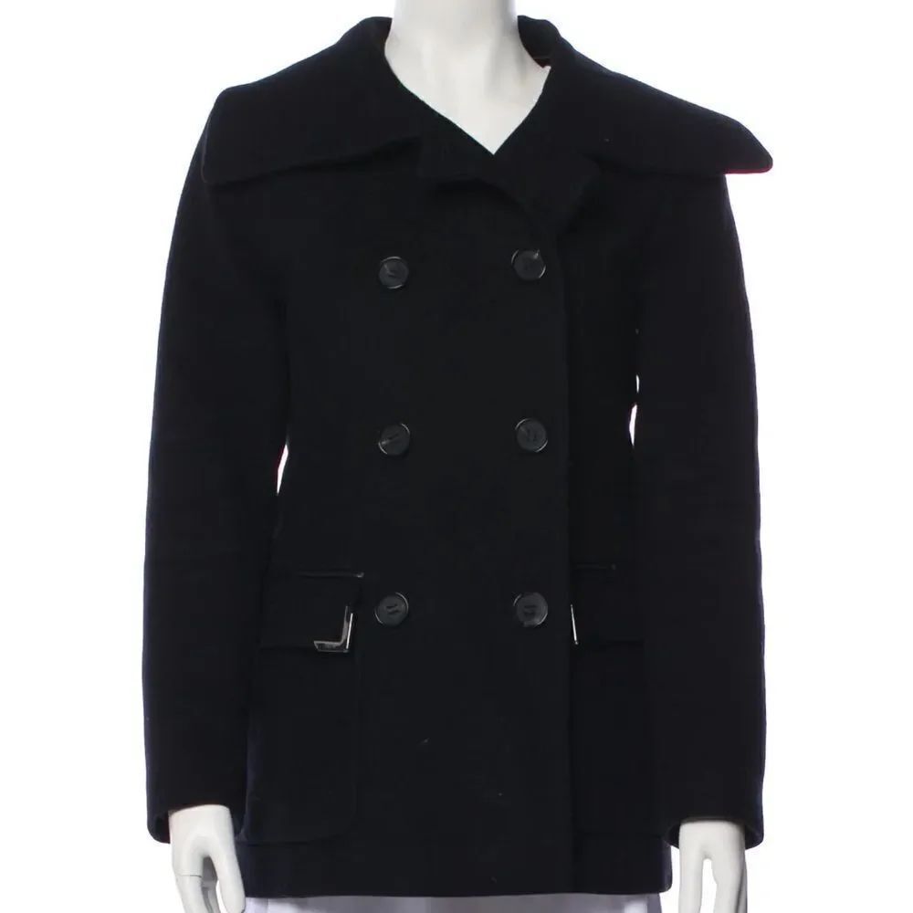 Mackage Women's Black Double-Breasted Peacoat